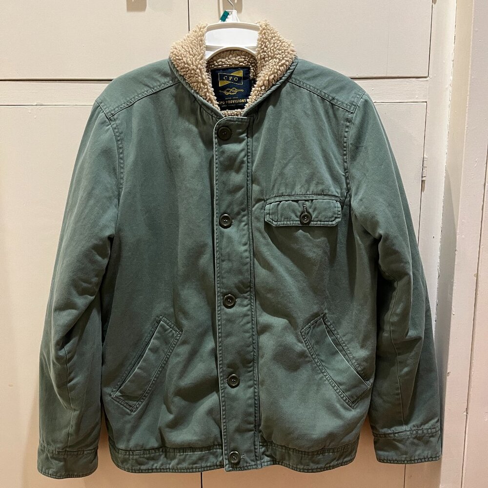 Men's CPO Provisions Utility Deck Jacket, Workwear, Sherpa Lined, Size Small